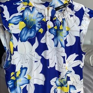 oasis white and blue dress